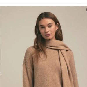 Favorite Daughter Elegant Camel Cowl Neck Sweater